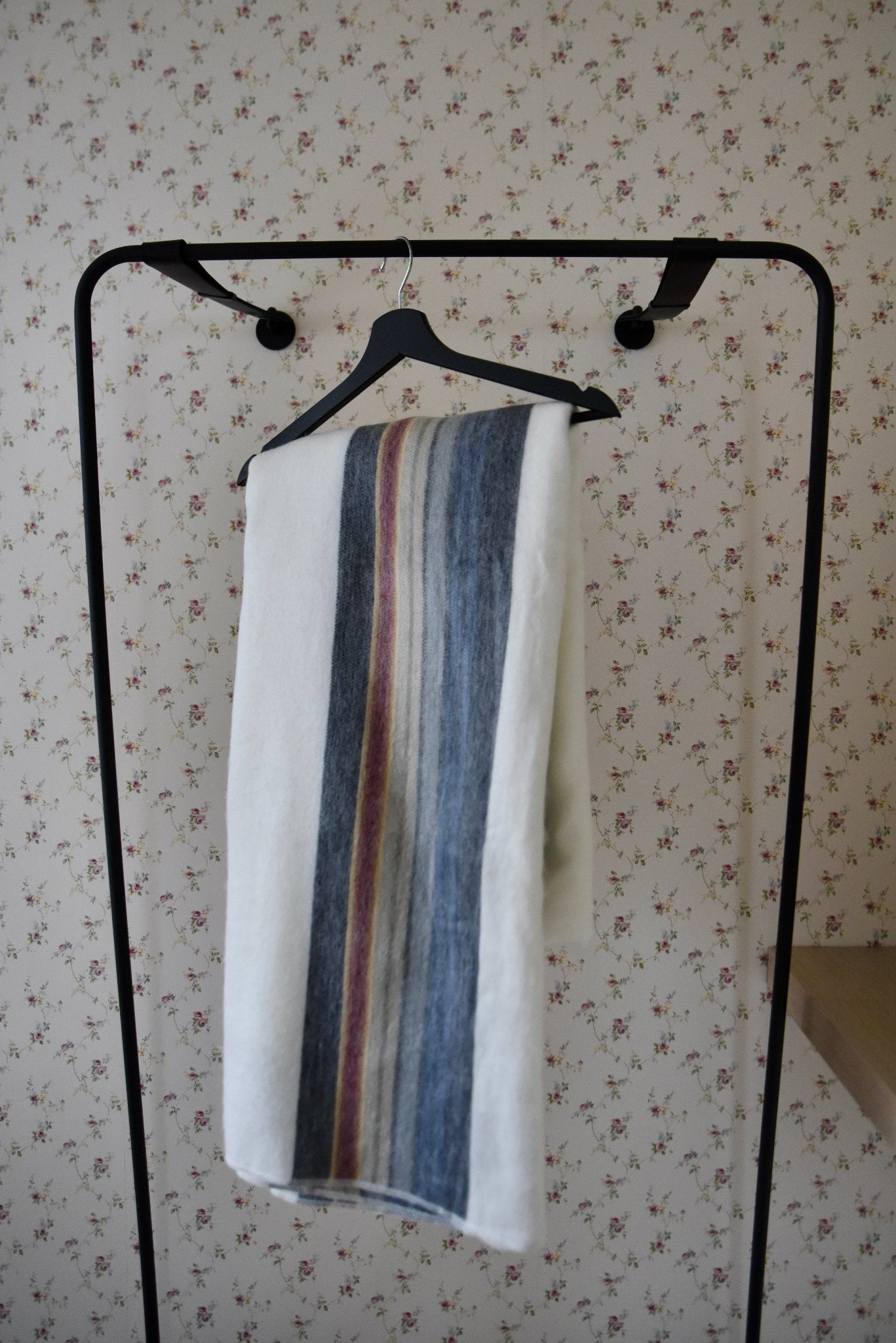 Highland Stripes Alpaca Wool Blanket Laipaca photo