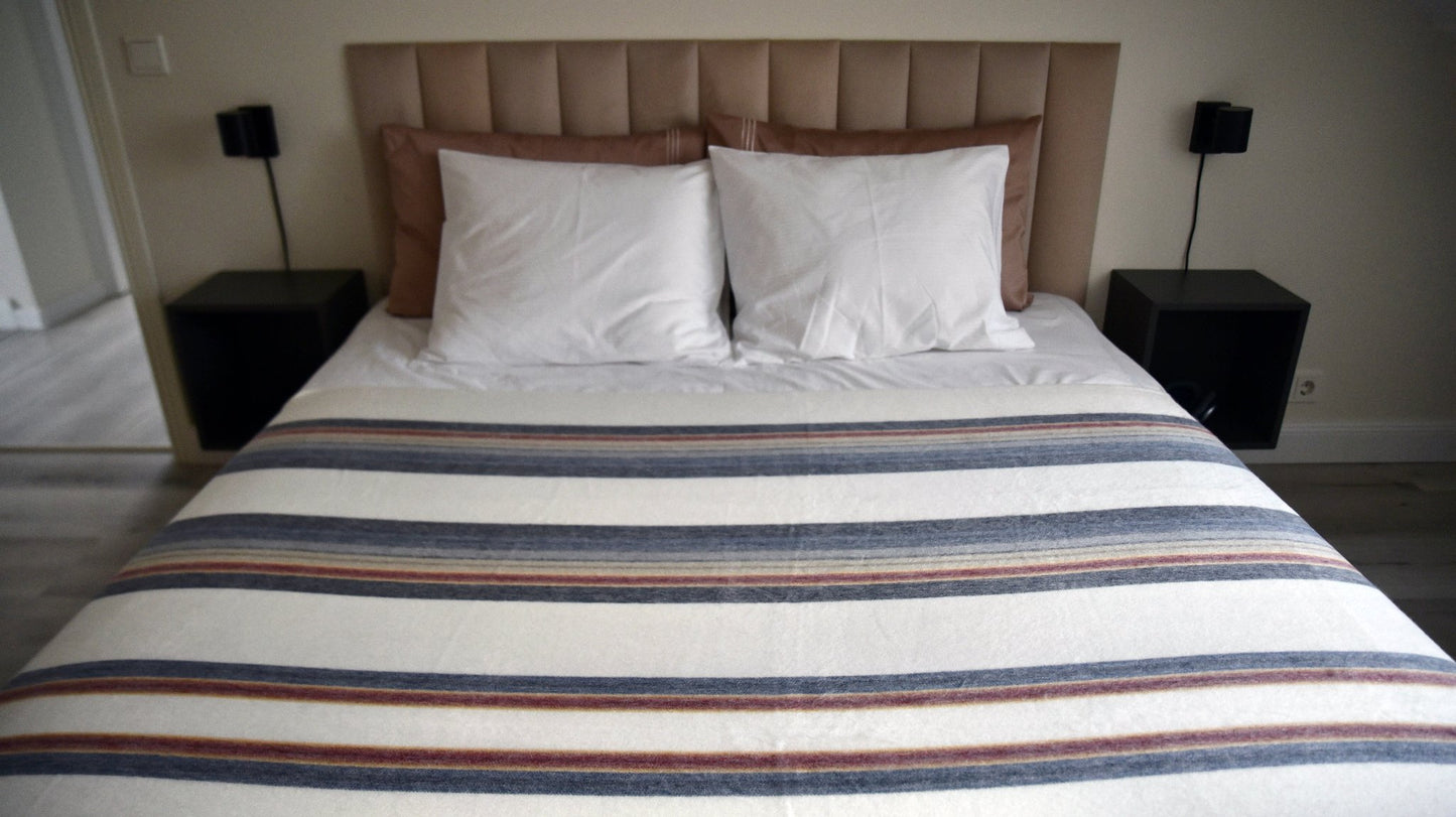 Highland Stripes Alpaca Wool Blanket Laipaca photo