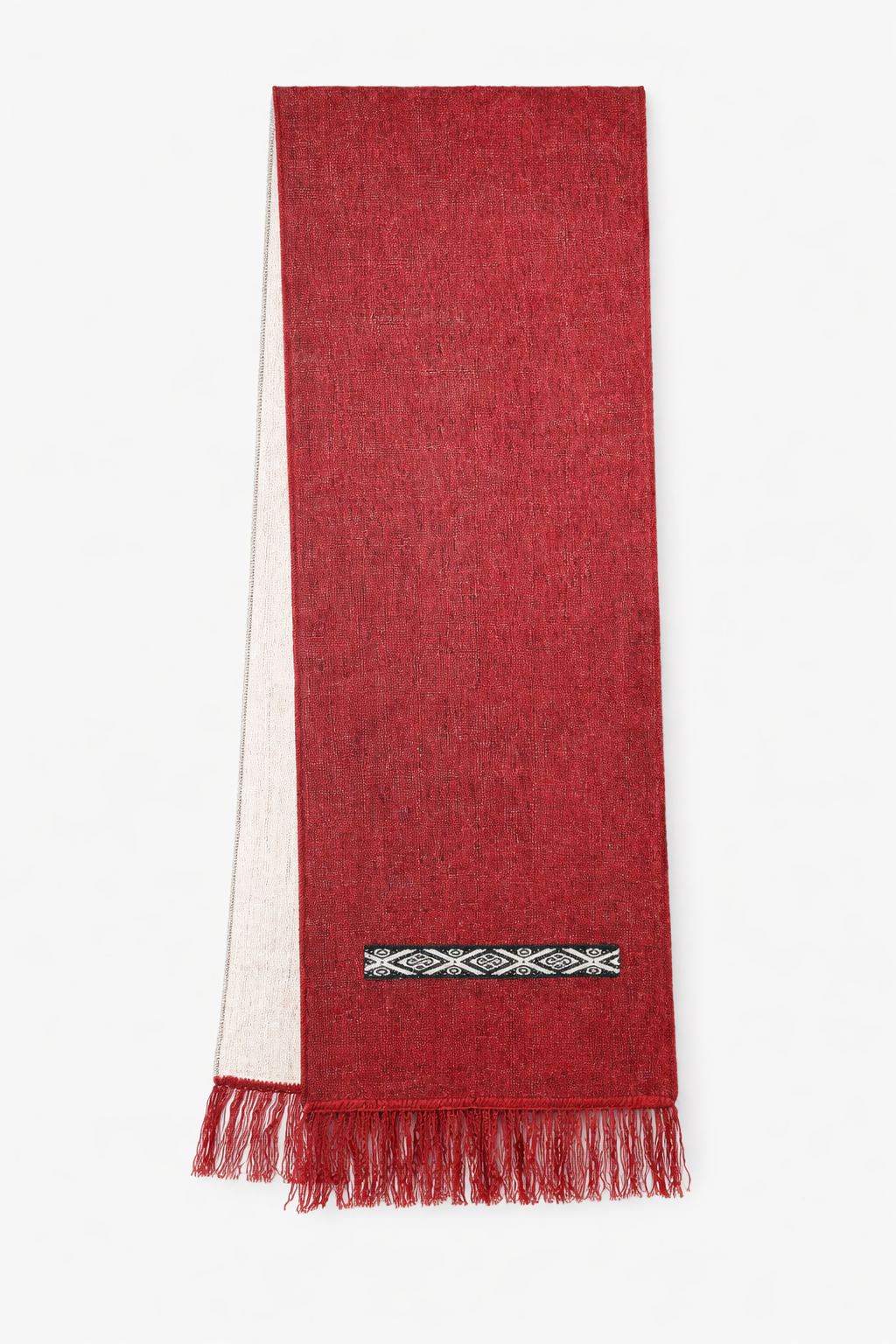 Red ivory alpaca scarf