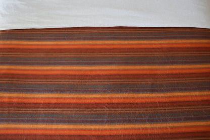 Autumn Sunset Orange Striped Baby Alpaca Wool Blanket Laipaca photo