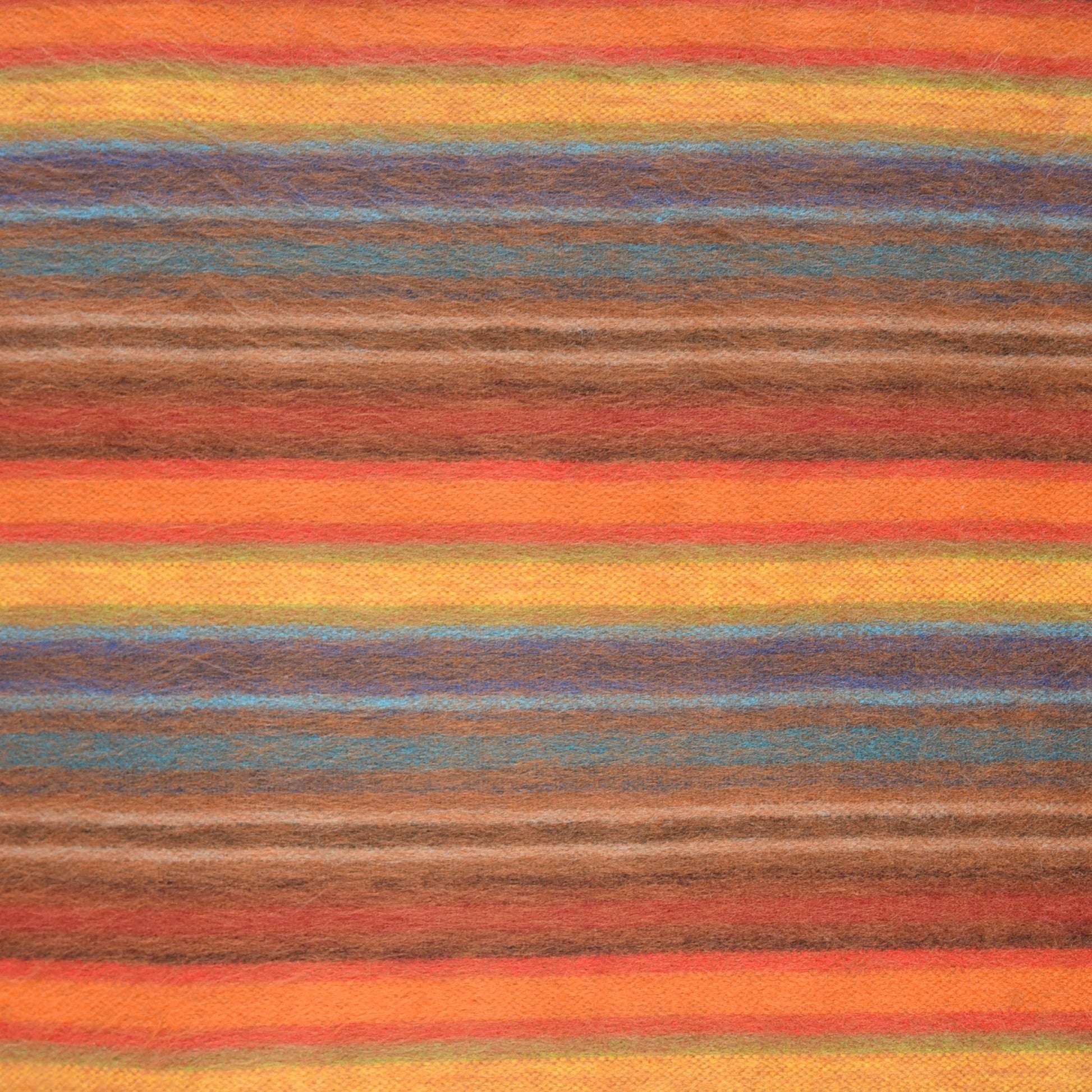 Autumn Sunset Orange Striped Baby Alpaca Wool Blanket Laipaca photo