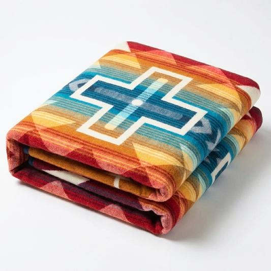 Aztec Meridian Reversible Alpaca Blanket