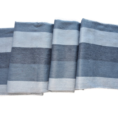 Steel Blue Striped Baby Alpaca Wool foto 6