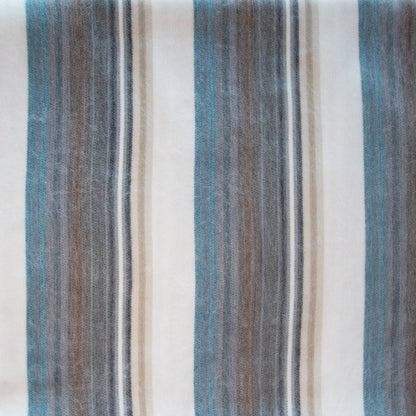 Foggy Coast Striped Alpaca Wool Blanket photo