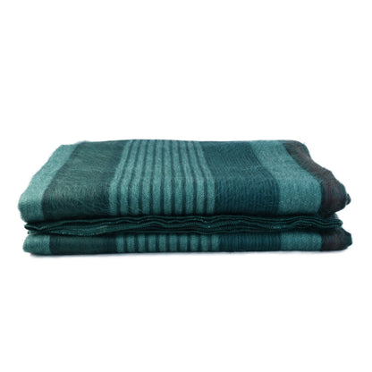 Emerald Forest Green Alpaca Wool Blanket Laipaca Photo